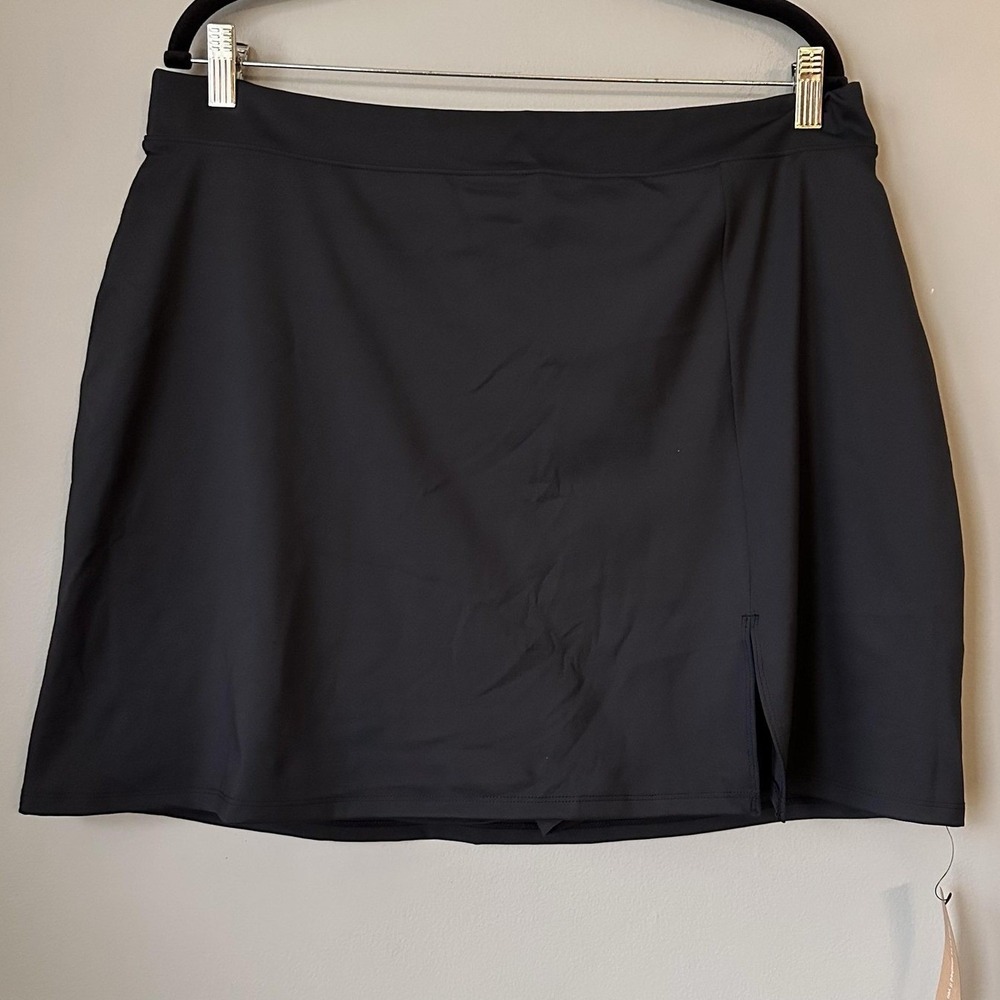 Reformation EcoMove Skort Womens 3X Black Athletic Pull On Stretch Shorts Active